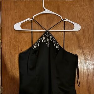 Dave & Johnny Black Halter Dress